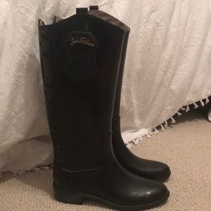 Sam Edelman Black Rain Boots